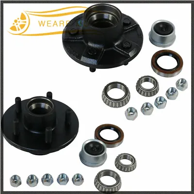 2 Trailer Idler Hub Kits 5 On 4.5 For 3500 Lbs Axle 5x4.5 5 Lug Trailer Hub Kit • $50.99