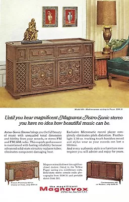 1966 Magnavox Astro-Sonic Vintage Color Print Ad Ephemera • $9.99