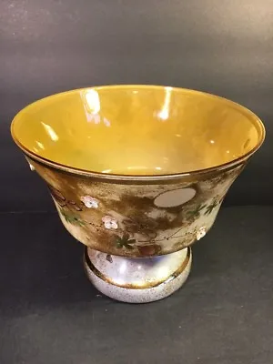 Marigold Glass Crystal Bowl Hand Blown/Painted 8”X 7” Fruit/Vegetables  Venetian • $38.99
