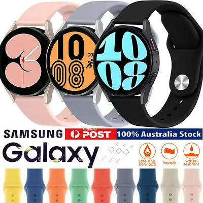 Samsung Galaxy Watch 6 5 4 3 Pro Active 40 44 43 47mm Wrist Band Strap Silicone • $5.99
