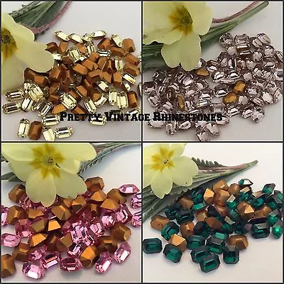 £4.75 • Buy Swarovski #176/1 Rhinestone Octagon Gold Foiled Size Colour Option Post Free