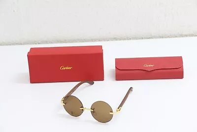 $304.99 • Buy Cartier Rimless Men's Sunglasses Paris 140 France 81339125