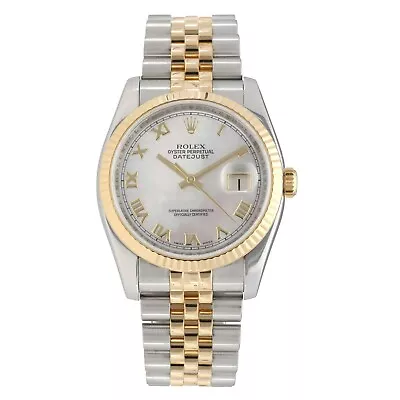 Rolex Datejust 116233 Steel & Gold 36mm Case White MOP Dial With 19cm Strap • £6796