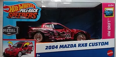 New Hot Wheels 2004 Mazda RX8 Custom Pullback Speeders 1:43 • $18.95