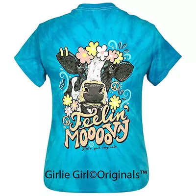 Girlie Girl Originals  Feelin' Mooovy  2481 S.Turquoise Short Sleeve T-Shirt • $20.99
