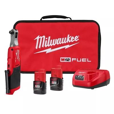 New Milwaukee M12 FUEL 3/8  High Speed Ratchet Kitatchet Kit • $219.39