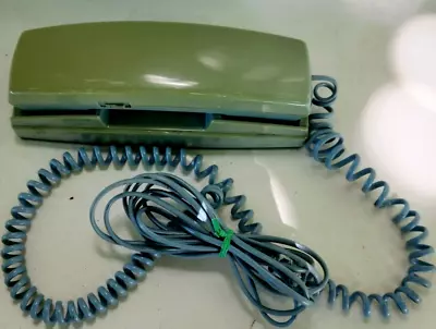 Vintage General Electric GE Push Button Desk Telephone Blue/Green Phone • $15.99