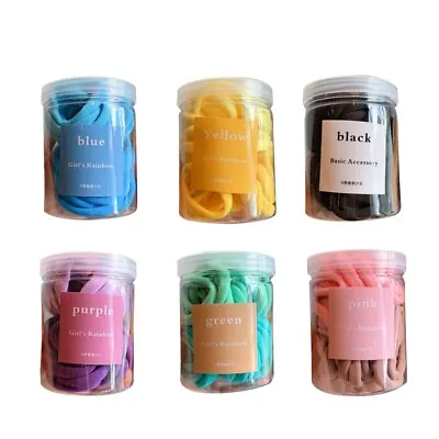 50Pcs Seamless Hair Bands Non-slip Hair Ties No Damage Ponytail Holder For Women • £4.56