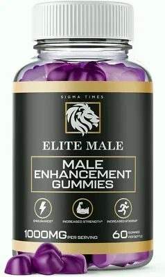 Elite Male Gummies For Men Performance Enhancement Formula Maximum Energy 60ct • $19.95