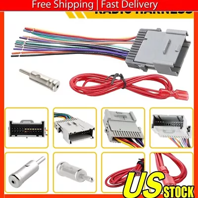 Car Radio Stereo Dash Kit Wire Harness Antenna Adapter For Hummer Cadillac Chevy • $9.99