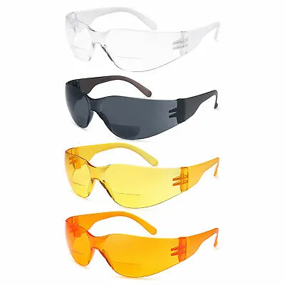 $13.99 • Buy Gamma Ray Bifocal Safety Glasses Protective Eyewear Readers