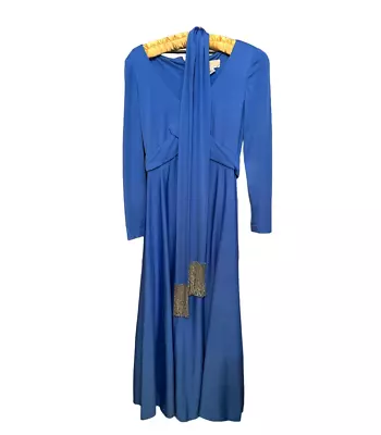 1970s Grecian Style Wrap Bodice Maxi Dress Victoria Royal LTD • $98