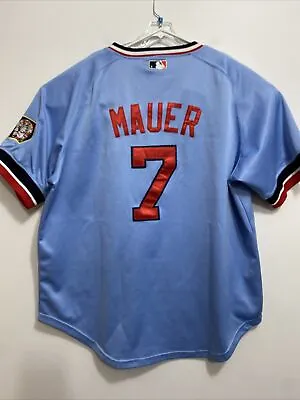 Large Majestic USA Minnesota Twins Joe Mauer #7 MLB Genuine Merchandise Jersey • $59.38