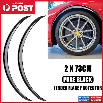 2PC Universal Black Car Truck Wheel Fender Flares Extra Eyebrow Arches Cover AU • $15.66