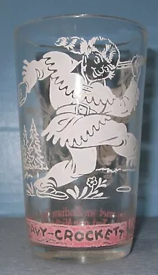 Welch's Jelly Jar Davy Crockett Juice Glass White Pink Vintage • $16.99