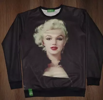 Marilyn Monroe  Black Unisex Crewneck Sweatshirt XL • $24.99