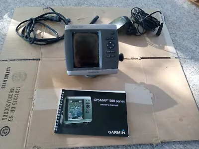 GARMIN GPSMAP 540s MARINE GPS CHART PLOTTER With TRANSDUCER AND ALL CABLEs • $100