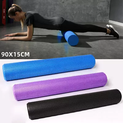 90cm Yoga Roller Physio Pilates Foam Roller Gym Back Training Exercise Massage • $40.95