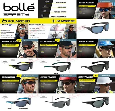 £47.99 • Buy Bolle Polarized Safety Glasses Sporty Spectacles UV Protection Anti-glare Lens