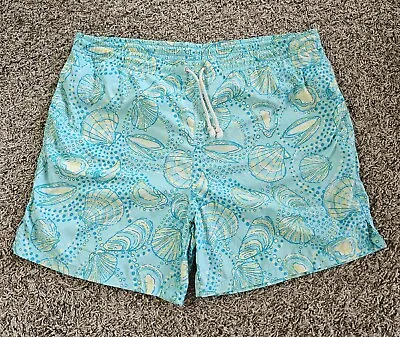 Lily Pulitzer Capri Trunks Men's Large Swim Liner Summer Shells Beach Pool Spa • $66.84