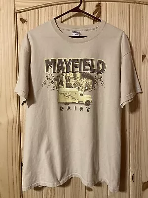 Mayfield Dairy Beige Large T-Shirt • $14.95