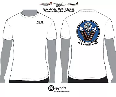 $26.95 • Buy VA-46 A-4 Logo Back Squadron T-Shirt - USN Licensed Product