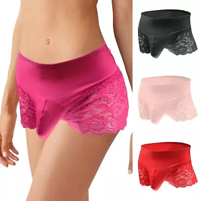 Boxer Shorts Flat Boxers Panties Pouch Rise 66-118cm Sexy Boxer Underwear • £9.04