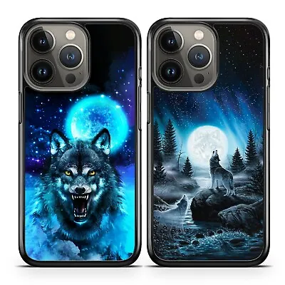 £7.99 • Buy Sabre Toothed Wolf Animal Full Moon Starry Sky Elegant Water Phone Case Cover