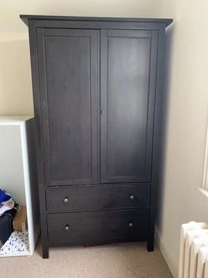 £70 • Buy IKEA Hemnes Wardrobe Black/Brown