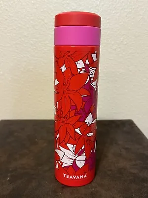 TEAVANA Tumbler 16.9 Oz Insulated Screw Top Basket Tea Infuser Good Condition • $22.99