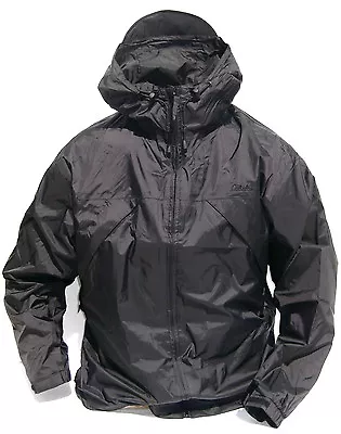 Cabela's Men's Pac-Lite Rain Guide Packable 100% Waterproof Black Rain Jacket M • $59