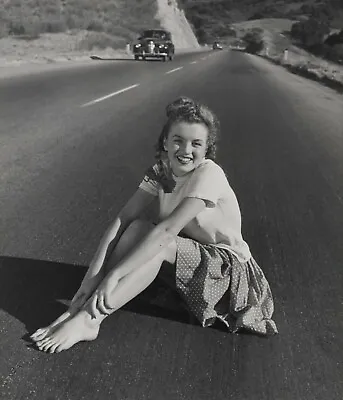 Marilyn Monroe Young Norma Jean Baker Sitting On Road  8x10 PRINT PHOTO • $6.98