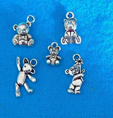 Tibetan Alloy Teddy Bear & Other Bears Charms Various Styles Lovely Selection • £2.45