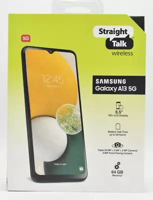 Straight Talk Samsung Galaxy A13 5G 64GB Black S136DL Smartphone • $25