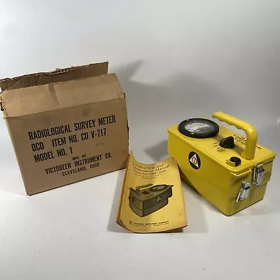 Victoreen Instrument Co. Cdv-717 Model 1 Radiation Detector/survey Meter 10772 • $101.15