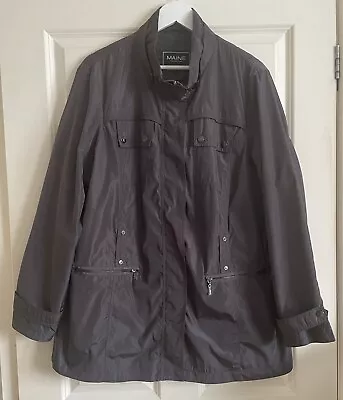 Maine Anorak/Raincoat/Jacket Grey - Size 22 • £13.50