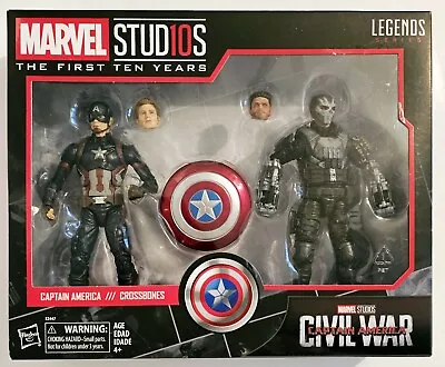 Marvel Legends  Marvel Studios First Ten Years Captain America Civil War 2 Pack • $59.99