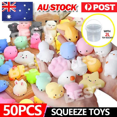 $22.95 • Buy 50PCS Cute Animal Squishies Kawaii Mochi Squeeze Toys Stretch Stress Squishy AU