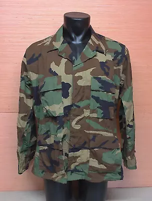 US Military Issue Woodland BDU Camouflage Combat Jacket Coat Size Large Short • $28.99