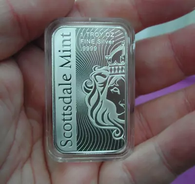 2023 Scottsdale Vortex 1oz Silver Bullion Bar In Capsule. • £36.99