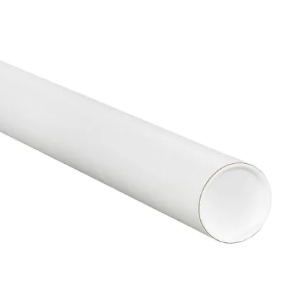 Pack Of 34 White Mailing Tubes 2.5x36  Secure Caps For Shipping • $109.80