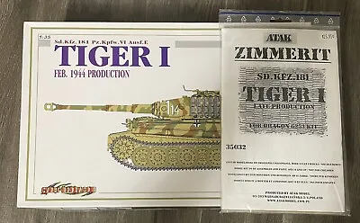 1/35 Dragon 6650Tiger 1  Feb. 1944 - Cyber-hobby White Box 67 + Atak Zimmerit • $91.03