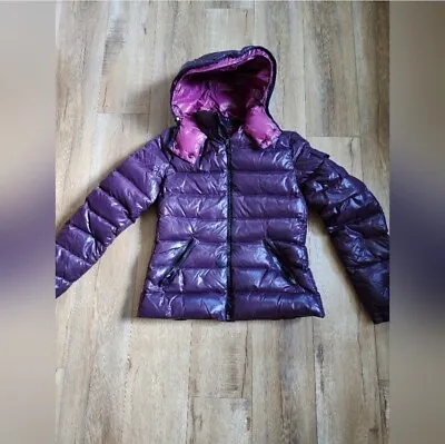 Womens Moncler Bady Giubbotto Purple Hooded Puffer Down Jacket - Size 2 S/M  • $399.99