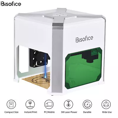 Bisofice K6 Laser Engraver 80x80mm APP Control For DIY ID Tag Logo Marker Y0T0 • $126.99