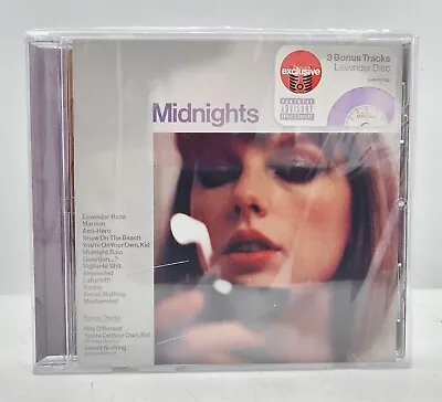 Taylor Swift CD Midnights Lavender Colored Disc TGT Exclusive 3 Bonus Tracks • $9.24