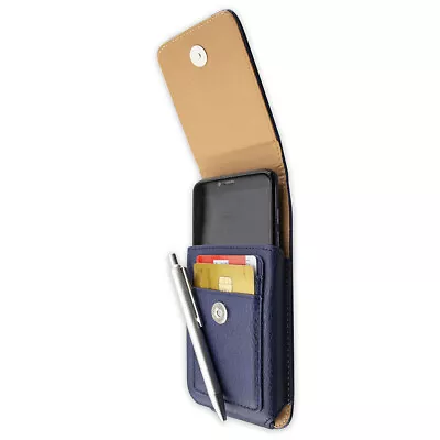 Caseroxx Flap Pouch For UMi Super    In Blue Made Of Real Leather • $25.14