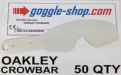 50 Qty GOGGLE-SHOP TEAR OFFS To Fit OAKLEY CROWBAR MOTOCROSS GOGGLES Flippers • $20.64