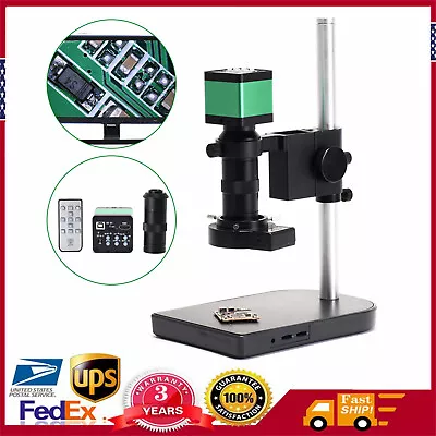 48MP HDMI 1080P USB Industry Microscope Video Camera Set C-mount Lens Stand Lamp • $167.20