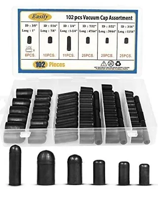 $13.49 • Buy Rubber Vacuum Caps Plug Kit 102 PCS Assorted Vacuum Plugs Hose End Caps NEW