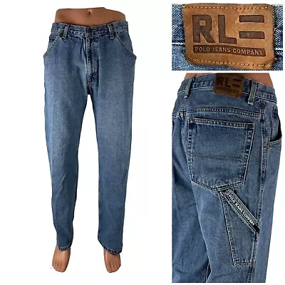 Ralph Lauren Polo Jeans Co Mens 32 X 31 (actual) Jeans Carpenter Baggy Denim • $59.98